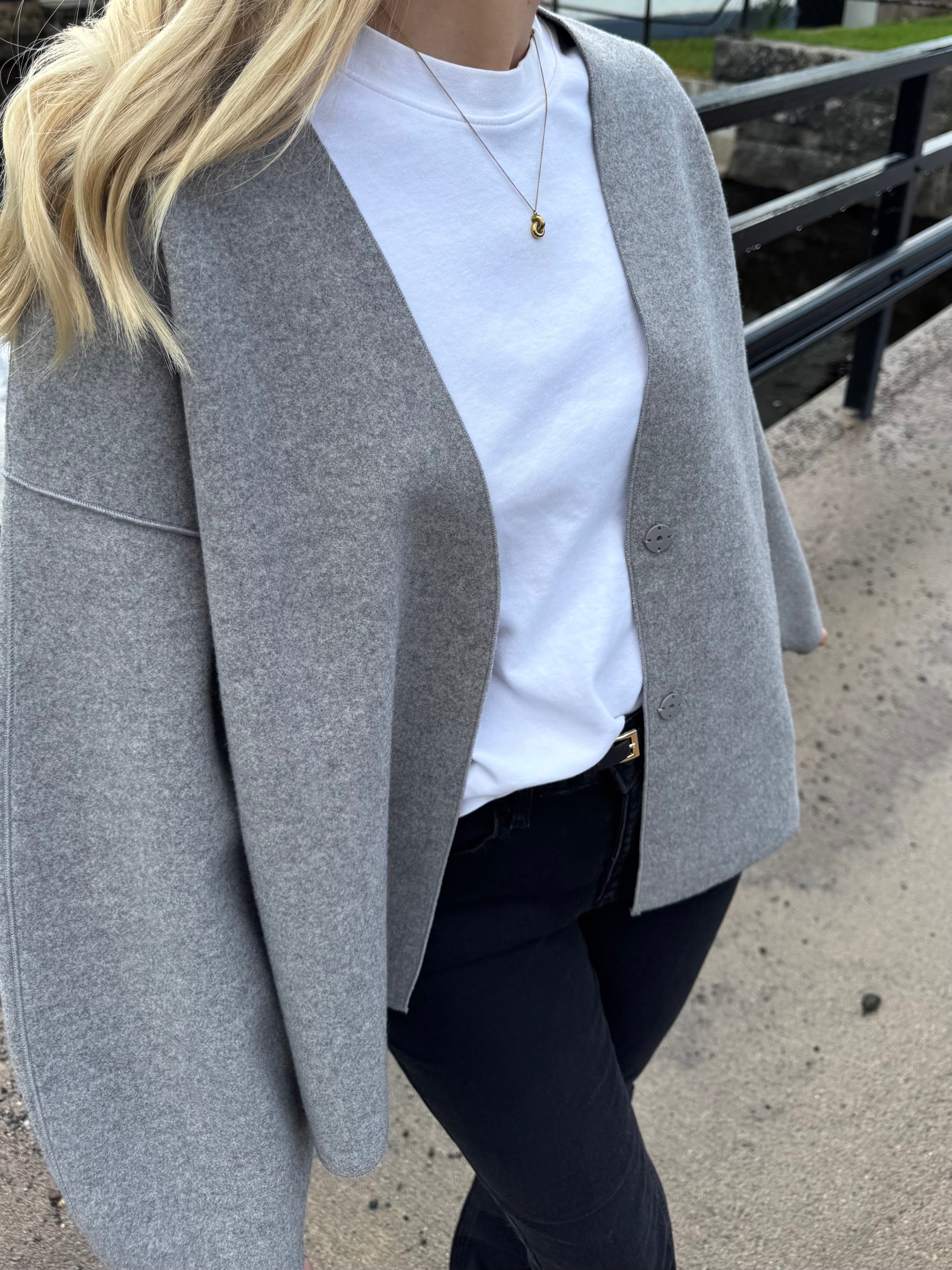 VIJUICE Jacket - Medium Grey Melange